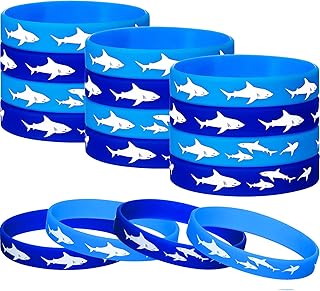 Sports bracelets, Kastwave blue rubber bracelets to wear a silicone bracelet with shark decoration, birthday party gifts under the sea (24 pieces).. Order today, receive this week — shopping with DIAYTAR Nigeria is that simple.