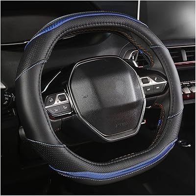 Carbon fiber fiber + PUE PUGEOT 3008 4008 5008, carbon accessories (Color: Blue).. DIAYTAR NIGERIA: Making online shopping accessible with affordable prices and nationwide delivery service.