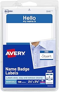 Nominative labels Avery hello my name is, white with blue border, 100 removable nominative labels (05141).. Discover why millions choose DIAYTAR for affordable online shopping with delivery in just 5-8 days.