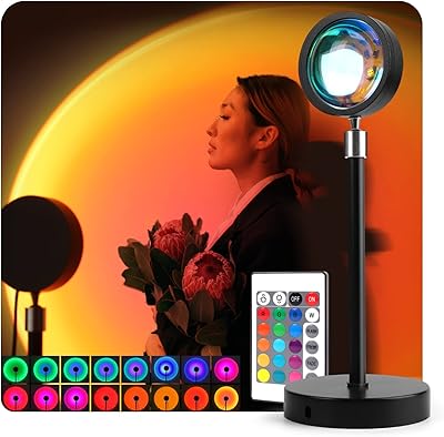 360 ° rotary sunset lamp, RGB baytion 16 colors and 4 MODES remotely LED SUN SUN LIGHT Romantic night light for bedroom decoration/Salon/Childal bedroom/Party/Party [USB CABLE 1.6 m] [Plug and play].. DIAYTAR NIGERIA provides endless shopping possibilities with affordable prices and prompt delivery service.