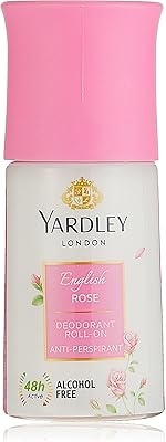 Déodorant Roll-on Anglaise Rose by Yardley London, fresh floral scent, protects from perspiration all day, reduces wrinkles and lightens the complexion, capacity 50 ml.. Shop with confidence at DIAYTAR NIGERIA, where affordability meets reliability in less than 8 days.