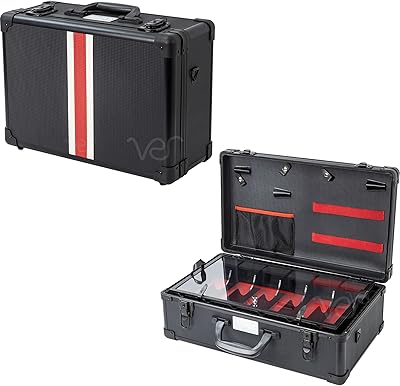 JC Barber Professional barber bag, hairdressing toolbox, travel bag with 5 -piece removable tray support, scissor storage, comb, brushes, hair accessories and hair supplies.. No more overpriced stores — DIAYTAR Nigeria brings the best to your door.