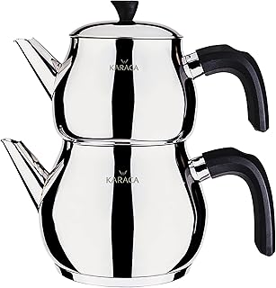 Karaka tea set, teapot: 1 l, 1.75 l kettle, 18/10 stainless steel, with tea coland, 2 year warranty, sustainable, healthy and metallic, is suitable for use on plates with induction induction.. DIAYTAR NIGERIA: Where value shopping meets reliable 5-8 day delivery across the nation.