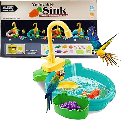 Bathtub for birds, automatic bird bathtub with tap, bathtub for parrots, parakeets, capsittes, conures and small birds, toys for.. Save more, wait less — DIAYTAR Nigeria delivers faster than ever.