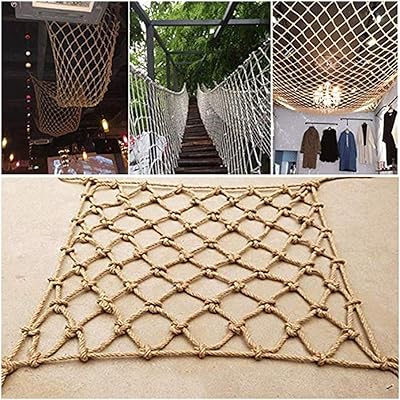 Decorative rope mesh fillet, wall suspension net to hang clothes, hand-woven anti-aging hemp rope for kindergarten (color: beige-10 mm, size: 6x8 m) (beige-12 mm).. Discover why DIAYTAR NIGERIA is the smart shopper's choice for affordable products delivered nationwide.