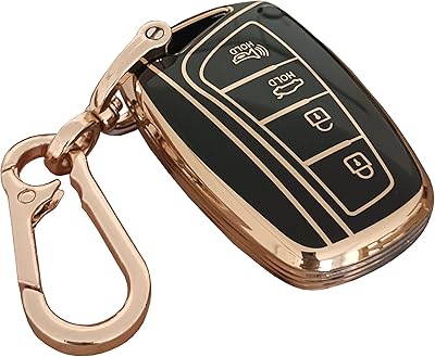 Eyyuya intelligent keychain cover in TPU with keychain for Hyundai Genesis Santa Fe Equus Azera (for Hyundai A).. Shop with confidence at DIAYTAR NIGERIA, Nigeria's premier affordable e-commerce platform.