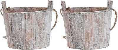General 2 pieces with wooden plant bucket rustic flowers aquatic plants wishes good garden bucket interior courtyard exterior.. Discover a world of choices with DIAYTAR NIGERIA's extensive marketplace and prompt shipping service.