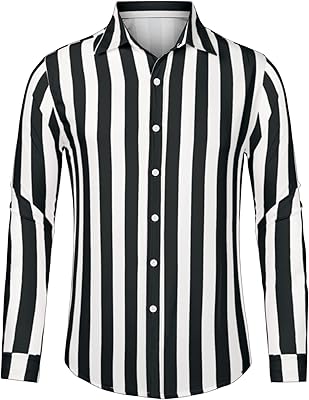 Lars Amadeus Striped shirts for men with long sleeves buttoned cutters classic cut.. DIAYTAR NIGERIA: Connecting Nigerians with their needs through our affordable and diverse marketplace.