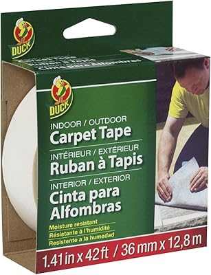 Duck carpet strip for interior and outdoor use, size 1.41 inch x 42 feet, white.. DIAYTAR NIGERIA: Where every shopping need is met with affordable prices and timely delivery.