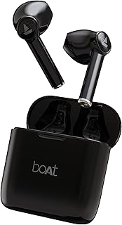 Bot 131 dual wireless headphones by Airdobs with AWP technology, Bluetooth v5.0, its immersive, up to 15 hours of total reading, instant vocal assistant and type C, black, one -sized black.. DIAYTAR NIGERIA: Bridging the gap between consumers and quality products with affordable nationwide shipping.