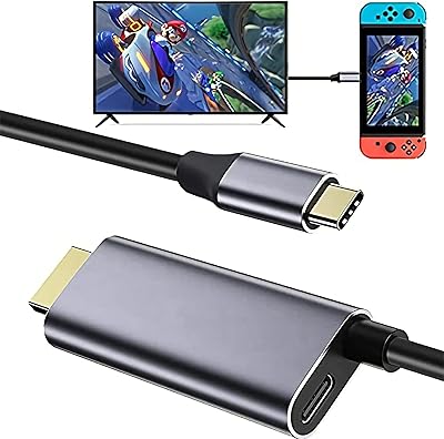 USB Type C converter cable to HDMI for Nintendo Switch / Samsung Dex Station / S21 / S20 / Note20 / TAB S7 TV load mode 4K and 1.8 m stroke.. Discover the perfect shopping balance at DIAYTAR NIGERIA with competitive prices and prompt delivery.