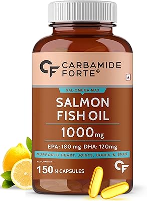 Carbamide strong omega salmon oil 3 1000 mg EPA 180 mg DHA 120 mg - 150 capsules.. DIAYTAR NIGERIA: Your affordable gateway to thousands of products delivered within a week.