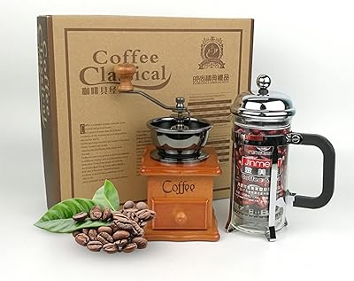 Vintage manual coffee maker with collection drawer and coffee scatter, classic wooden crank and ceramic mill, gift for coffee lovers.. Why shop anywhere else? DIAYTAR Nigeria has it all, at prices you’ll love.