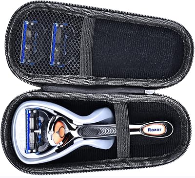 Rigid travel case in EVA for razors gillette fusion5 proglide power for men - pocket for mesh razor + light transport handle + durable unpleasant zipper (blue).. Embrace the convenience of DIAYTAR NIGERIA with thousands of products at your fingertips, delivered nationwide.