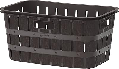 Cosmoplast cedar laundry basket, dark brown, capacity of 40 liters... DIAYTAR NIGERIA transforms desires into deliveries with our affordable prices and dependable shipping.