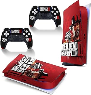 Red Dead PS5 Red Dead Skin Stickers, Complete Vinyl cover for PlayStation 5 and 2 Manets console, digital edition.. DIAYTAR NIGERIA: Where every shopping need is met with affordable prices and timely delivery.