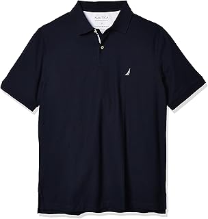 Classic Polo T-shirt with short and solid Nautica for men, big and tall.. DIAYTAR NIGERIA: Your affordable gateway to thousands of products delivered within a week.