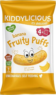 Snacks for babies Banana Fruity Puffs - without crumbs - Suitable for children 7 months and more - 4 x 10 g) of Kiddylicious.. DIAYTAR NIGERIA makes online shopping accessible to all with budget-friendly prices and reliable delivery.
