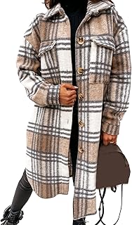 Bowie long buttoned coat in vintage wool for woman shirt jacket.. DIAYTAR NIGERIA: Your affordable shopping destination with thousands of products delivered in days.