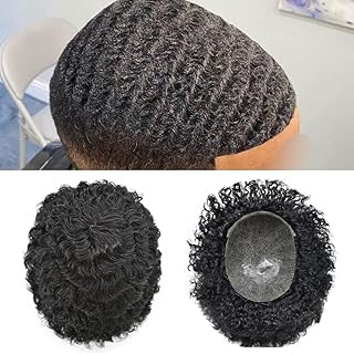AFRO TOUPET FOR MEN NOID MEN, CURCHED AFROID CURCHED PROPERTY, INJECTED SAK, PU base, Human hair replacement systems for men, African-American wigs, Hair units for black men (8 × 10-12 mm, 1b # broken black).. DIAYTAR NIGERIA: Your trusted marketplace that combines variety, affordability and reliable shipping.