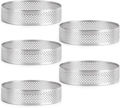Round tart circles in 10 cm steel perforated circles for cooking.. Enjoy effortless shopping and speedy delivery with DIAYTAR Nigeria.