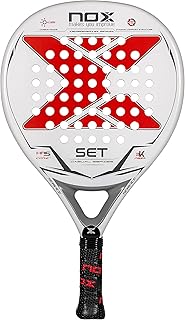 Padel Nox racket set - exclusive, white - red, standard series.. DIAYTAR NIGERIA delivers affordability and convenience to your doorstep within 8 days of purchase.
