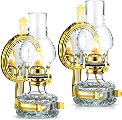Yixia 2 pieces Large kerosene lamp, large wall lamp, kerosene lamp in transparent ancient glass, rustic oil lamp with oil wick for interior and interior decoration.. Shop with purpose at DIAYTAR NIGERIA and receive products at unbeatable prices within the week.