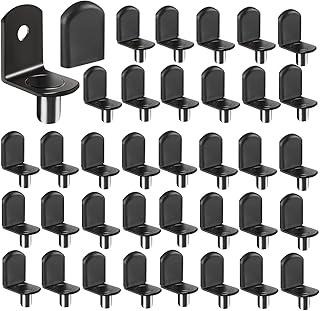 Shelf support stakes, 1/4 "coated steel Steel in the shape of the shared dowels in the shape of the L-shaped Envelope, for kitchen and shelves (black-50pcs).. Experience shopping satisfaction with DIAYTAR NIGERIA's vast selection and budget-friendly delivery options.