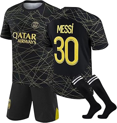 Children's football kit, Paris Home Football Jersey, Messi No. 30 tracksuit, T-shirt, shorts and socks (26 (8-9)).. No delays, no drama — just fast, affordable shopping with DIAYTAR Nigeria.