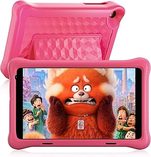 Children's tablet 8 inch Android 10 system with parental control, Kidoz stabilizer, 4000 mAh, HD screen, 32 GB, Double Camera, Wi-Fi, Bluetooth, Google Play, children's tablet with shock case, pink.. DIAYTAR NIGERIA: Putting quality products within reach of every Nigerian through our affordable marketplace.