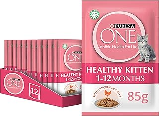 Purina one healthy and humid kitten with chicken 85 g pack of 12.. DIAYTAR NIGERIA: Where quality products become affordable with our nationwide shipping service.