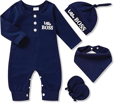 3-room barbotor combination with printed letters for newborn, hat and gloves.. Shop with purpose at DIAYTAR NIGERIA and receive your purchases at unbeatable prices within the week.