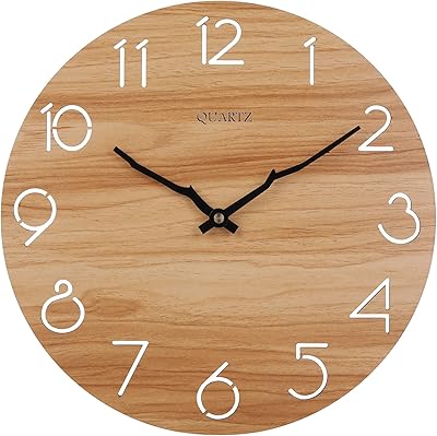 Analog Wood Wood Clock with Ligo 12 "Silenting Quartz without.. Shop with intention at DIAYTAR NIGERIA, offering thousands of products at budget-friendly prices.