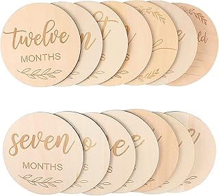 Toyvian 14 pieces Wooden Wooden Wooden Wooden Photo, Baby Announcement Cards, Newborn Baby Milly Tablets.. DIAYTAR Nigeria: Shopping that fits your budget and your schedule.