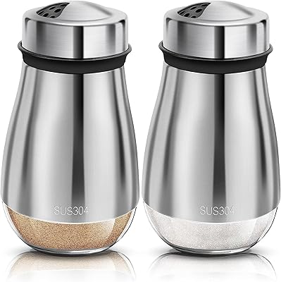 Set of 2 salt and peppermen with adjustable payment holes, salt shaker and pepper in steel in stainless steel 304, rechargeable seasoning distributor, for seasoning with salt and pepper.. DIAYTAR NIGERIA: Your trusted partner for affordable online shopping with reliable delivery timeframes.