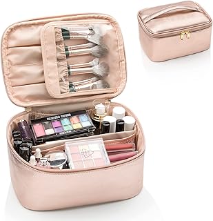 Large capacity makeup bag. Simple pink gold.. Affordable luxury and fast service — only on DIAYTAR Nigeria.