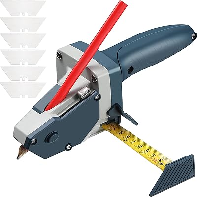 Multifunctional cutting tool for wooden boards with measuring ribbon to measure the set of cutting tools for KT boards includes 1 gypsum cutting cutter, a pencil and 5 blades.. Your go-to destination for affordable online shopping, DIAYTAR NIGERIA delivers in under 8 days.