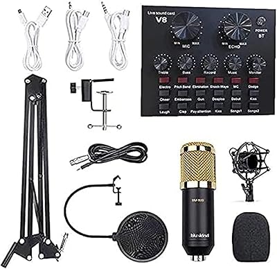 LDD BM800 Live sound card set and microphones for comments Set of capacitor microphones for radio recording sound card.. Experience the ease of one-stop shopping with DIAYTAR NIGERIA's diverse catalog and nationwide delivery.