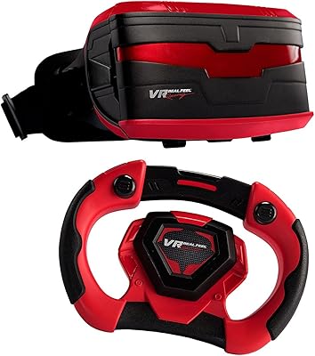 Real Feel virtual reality game system with Bluetooth steering wheel and visualization glasses for iOS, iPhone and Android.. DIAYTAR NIGERIA: Where every click leads to affordable purchases delivered promptly to your door.