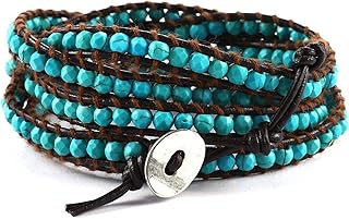 Boho Multilayer handmade in real leather beaded 5 bracelets for women.. DIAYTAR NIGERIA makes luxury accessible with our affordable prices and dependable delivery service.
