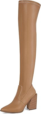Winter boots stretchy with sharp ends and above the kisher knee, khaki, 9.5, khaki, 40 eu.. Experience the future of online shopping with DIAYTAR NIGERIA's extensive product range and competitive pricing.