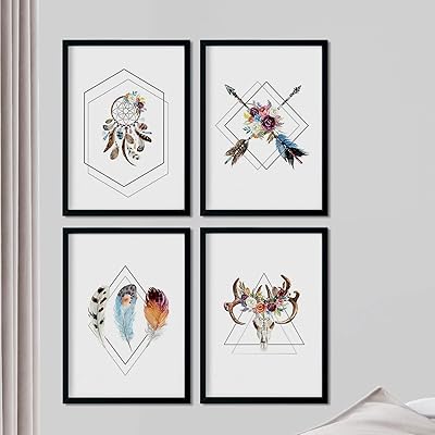Set of 4 geometric shapes and boho pens in format.. DIAYTAR NIGERIA: Bringing quality products to your doorstep at prices that won't break the bank.