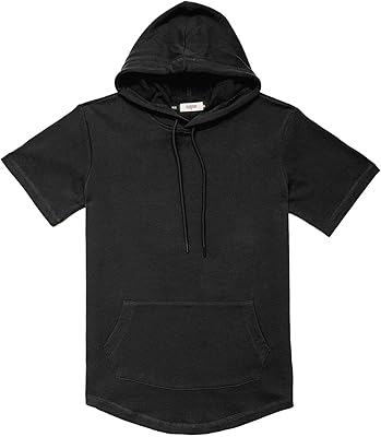 Short -sleeved hoodie and kangaroo pocket for soft men.. DIAYTAR NIGERIA brings the marketplace to your home with budget-friendly prices and nationwide delivery.