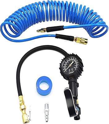 Yuto air hose kit with tire inflation gauge, 1/4 "connector, unlocking and rapid connection of tires and tire tools.. Shop efficiently from anywhere with DIAYTAR NIGERIA's comprehensive platform and quick delivery options.