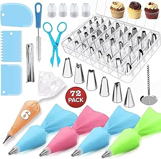 Honbolo - Set of 72 decoration sockets, home cake decoration tools, to make beautiful cakes and desserts, ergonomic stainless steel design.. Shop smarter with DIAYTAR NIGERIA's comprehensive catalog and budget-friendly 5-8 day delivery.