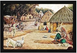 Artx Paper Indian Village Wall decoration inspired by nature for the living room, multicolored, 7.25 x 13.66 inches, lot of 1.. Shop confidently on DIAYTAR Nigeria — everything you need, delivered quickly.