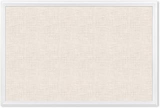Display table u brands in cork and linen, white wooden frame, size 90 x 120 cm.. DIAYTAR NIGERIA makes quality accessible with low prices and reliable 5-8 day nationwide delivery.