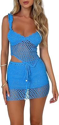Set of knitted knitting skirts two-room sleeves for women, top short shoulder short, mini-skirt, hollow blanket set.. From phone accessories to home decor — DIAYTAR Nigeria ships it fast.