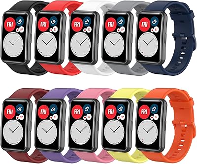 Bdig 10 pieces compatible with the Huawei Watch Fit Silicone Bracelet Strips for Huawei Watch Fit Sweet and Breathable Sport Bracelet for Huawei Watch Fit.. Embrace the convenience of DIAYTAR NIGERIA with thousands of products at your fingertips, delivered nationwide.