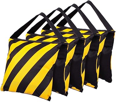 Skido Lot of 4 bags of robust black and yellow sand for photography, video and theatrical films, bag for lighting supports and arrow arm.. DIAYTAR NIGERIA transforms wishes into deliveries with our affordable and reliable e-commerce platform.